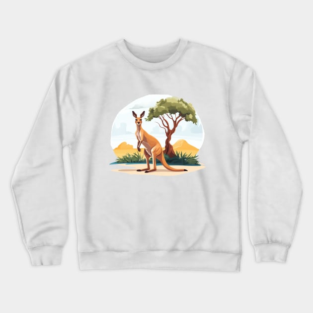 Cute Kangaroo Crewneck Sweatshirt by zooleisurelife